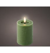 Kerze Wachs LED 11,2cm gn