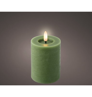 Kerze Wachs LED 11,2cm gn
