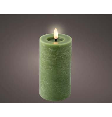LED-Kerzen 489171 gr&uuml;n 7x15cm (&Oslash;xH) 