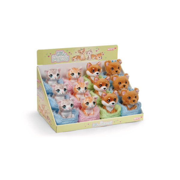 NICI Plüschfigur Little Paws 12cm 4fach sort. 4012390619409 NICI 12 Stück