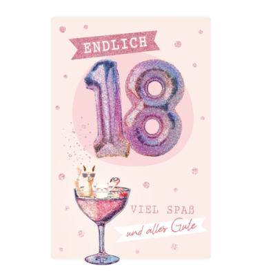 Geburtstagskarten 54-4218 11,5x17 cm 115mm x 170mm (BxH) Jubiläumsjahr bunt