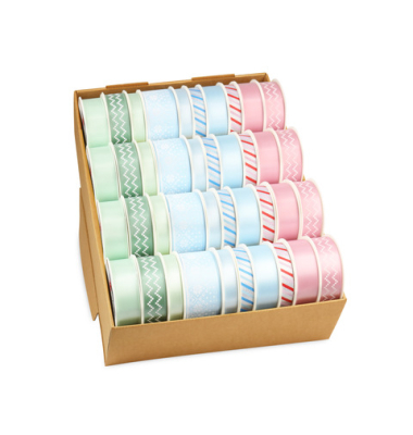 Weihnachtlicher Zierbandpräsenter 40-tlg. pastell