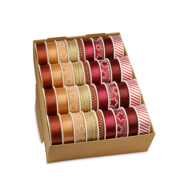 Weihnachtlicher Zierbandpräsenter 36-tlg. Ginger