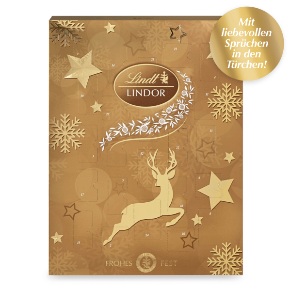 4000539772467 - Adventskalender 77247 Lindor Weihnachtlich 4000539772467 290 Gramm