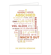 Abschiedskarte mehrsprachig