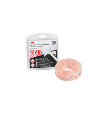 Klettband 25mm x2,5m transparent