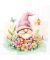 Motivserviette 33x33cm Charmante Wichtel