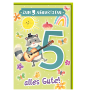 Geburtstagskarten 5521705 11,5x17 cm 115mm x 170mm (BxH) Jubil&auml;umsjahr bunt