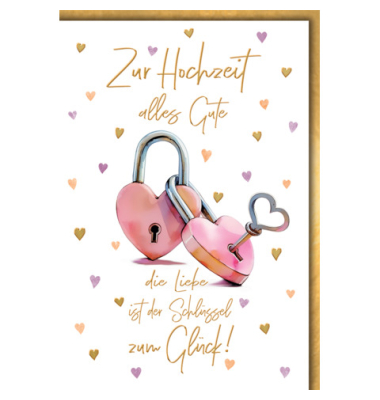 Gl&uuml;ckwunschkarten 5910031 11,5x17 cm 115mm x 170mm (BxH) bunt