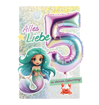 Geburtstagskarten 54-4305 11,5x17 cm 115mm x 170mm (BxH) Jubil&auml;umsjahr bunt