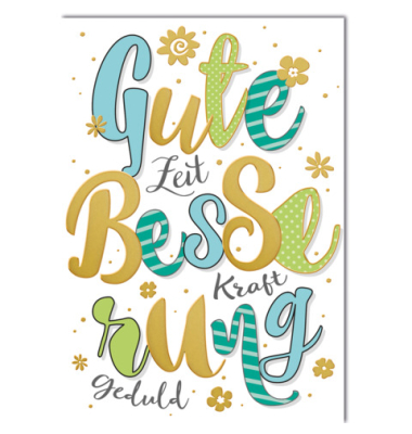 Gl&uuml;ckwunschkarten 5420005 A4 20,5cm x 295mm (BxH) bunt