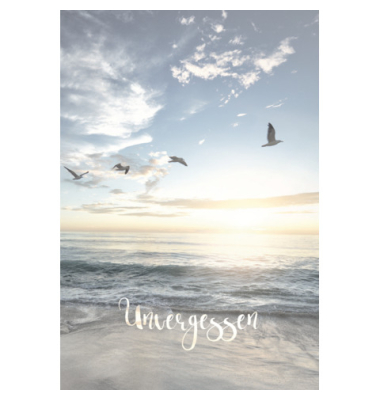 Trauerkarten 81-1346 11,5x17 cm 115mm x 170mm (BxH) wei&szlig;/schwarz