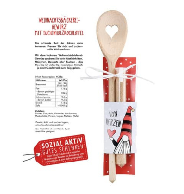 Weihnachtlicher  Kochlöffel Backgewürz