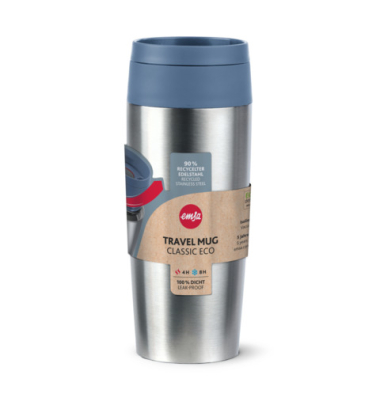 Isolierbecher Travel Mug edeslstahl-blau