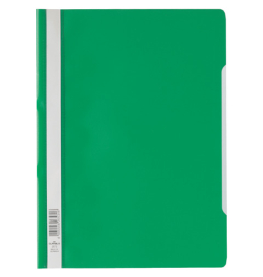 Schnellhefter Standard 257305, A4, grün, Polypropylen, Vorderdeckel transparent
