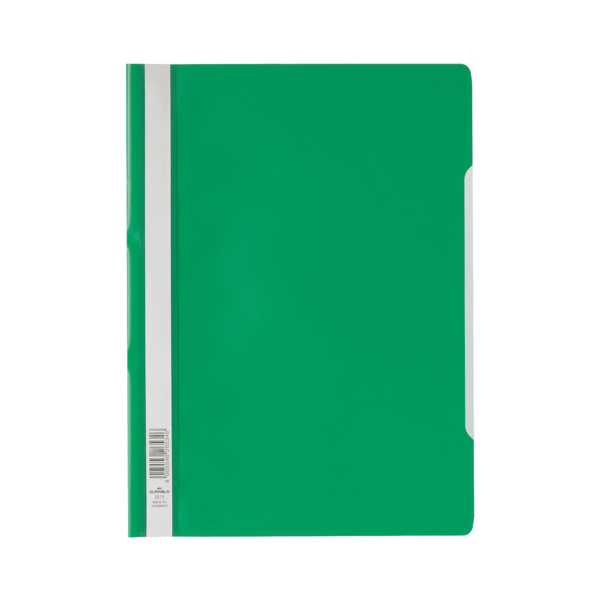 50 Stück Durable Schnellhefter Standard 257305, A4, grün, Polypropylen (PP), Vorderdeckel transparent 4005546265346 Durable