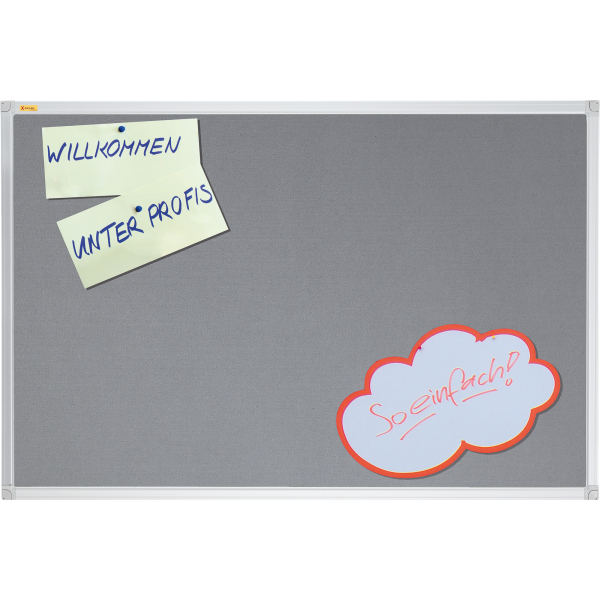 4016946709149 - Pinnwand X-tra! Line PT330912 150x100cm Filz Aluminiumrahmen grau 4016946709149 Franken