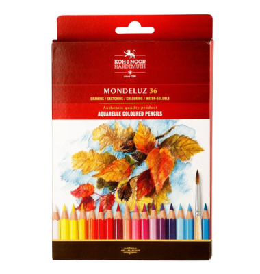 Aquarell-Buntstifte Mondeluz 36-farbig sortiert