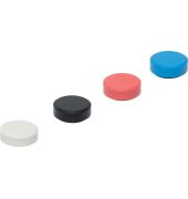 Haftmagnet 6177399, Rund, 29mm &Oslash;, wei&szlig;/schwarz/rot/blau, 600g