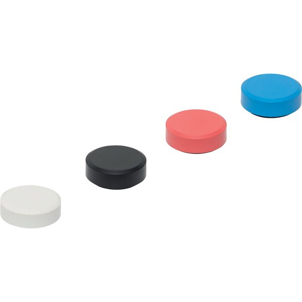 4002390105316 - MAUL Magnet MAULpro Recycling rund mit Facetterand Haftkraft bis 06 kg Ø 29 mm 85 % Recycling-Kunststoff lackiert farbsortiert 20 Stück