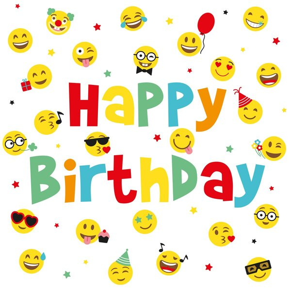 4014995219121 - Servietten 33 x 33 cm Motiv Birthday Smileys 4014995219121 Braun und Company