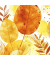 Servietten, 33 x 33 cm, Motiv Atelier Fashion Leaves tangerine