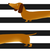 Servietten, 33 x 33 cm, Motiv Sausage Dog