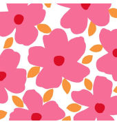 Servietten 1207-25155, mehrfarbig / rosa Bl&uuml;ten, 3-lagig, 33x33cm