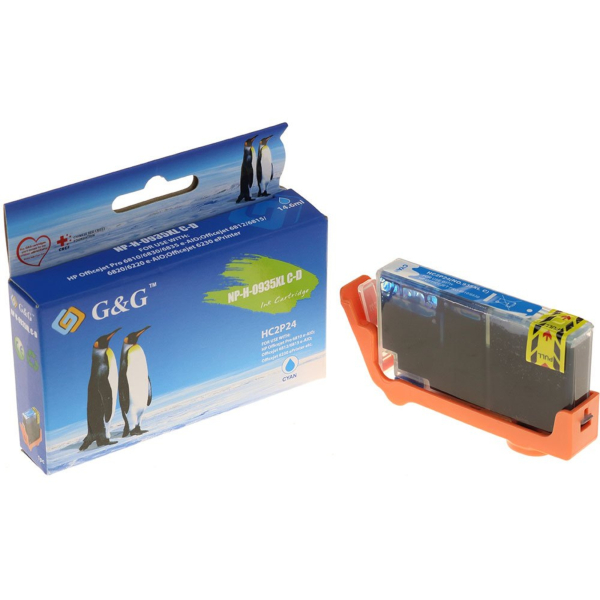 G und G Druckerpatrone kompatibel NHH0935XLC (kompatibel zu HP 935XL), cyan, ca. 990 Seiten 6941784744855 G und G