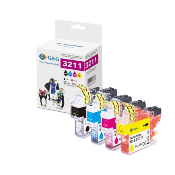 6942383156582 - Druckerpatrone GPB3211BKCMY4P schwarz cyan magenta gelb 4 x 250 Seiten 6942383156582 4 Stück