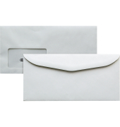 Kuvertierhüllen oeco 2978, Din Lang+ (C6/5), 229x114mm, ASK, mit Fenster, nassklebend, 75g, grau