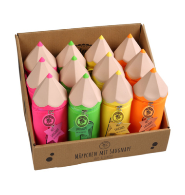 Federm&auml;ppchen Silikon Stifteform neon