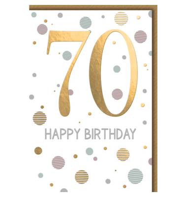 Geburtstagskarte Zahl  70