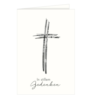 Trauerkarten 81-11090 11,5x17 cm 115mm x 170mm (BxH) schwarz/wei&szlig;