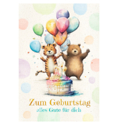 Geburtstagskarten 51-5355 11,5x17 cm 115mm x 170mm (BxH) Luftballons bunt