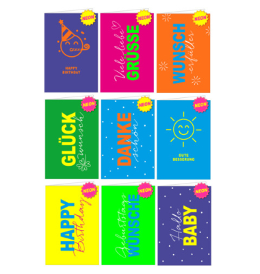 Karten versch.Anlässe  sortiert