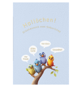 Geburtstagskarten 51-1036 wei&szlig;/bunt