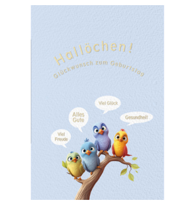 Geburtstagskarten 51-1036 11,5x17 cm 115mm x 170mm (BxH) wei&szlig;/bunt