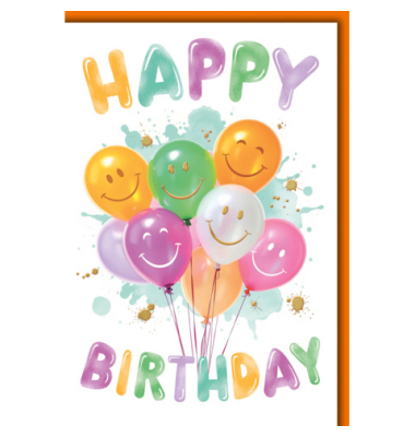 Geburtstagskarten 5510103 11,5x17 cm 115mm x 170mm (BxH) Ballons bunt