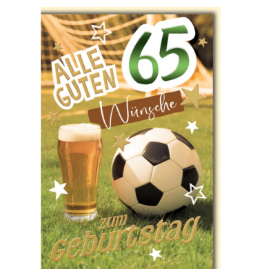 Geburtstagskarte Zahl  65