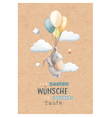 Gl&uuml;ckwunschkarten 32-1089 11,5x17 cm 115mm x 170mm (BxH) bunt