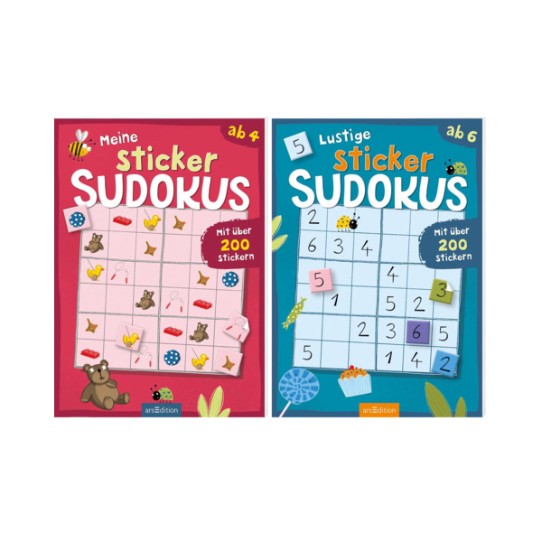 6 Stück Ars Edition Rätselbuch Sudokus sortiert  Ars Edition