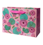 Geschenktragetasche Tropical Leaves pink