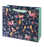 Geschenktragetasche Tropical Birds blue
