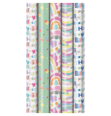 Geschenkpapier 33053 636269, Joyful Smile, 70cm x 2m, wei&szlig;