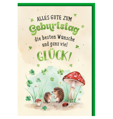 Geburtstagskarten 5510053 11,5x17 cm 115mm x 170mm (BxH) Spruch bunt