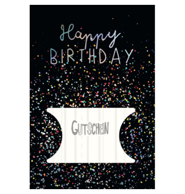 Geburtstagskarten 51-10375 11,5x17 cm 115mm x 170mm (BxH) Gutschein bunt
