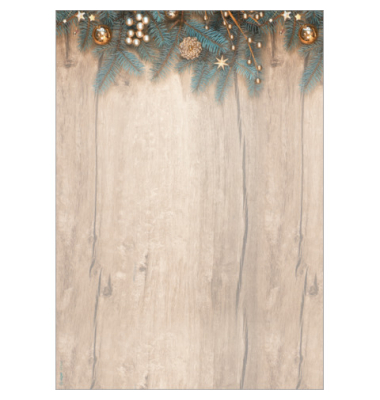 Weihnachtlicher Design Papier 25BL Golden Greens