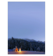 Weihnachtlicher Design Papier Christmas Chapel