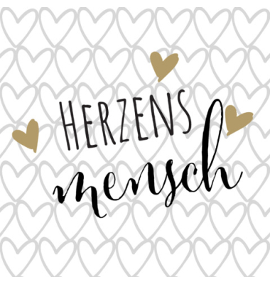 Motivservietten 212044, schwarz/wei&szlig; / Spruch, 3-lagig, 33x33cm